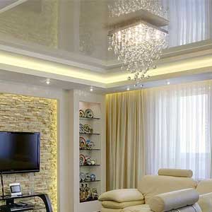 Натяжные потолки для зала